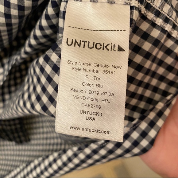 Two 2XL Tall UNTUCKit Button Down Shirts: One Long Sleeve & One Short Sleeve - Picture 7 of 9
